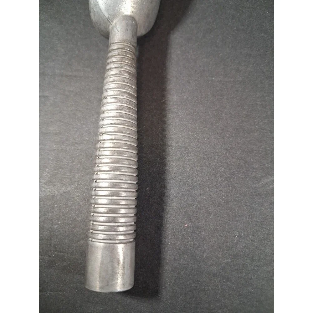 Vintage Aluminum Ice Cream Scoop Ribbed Handle Metal Kitchenware Retro